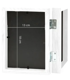 vidaXL Fotolijst tweeluik 2x(13x18 cm) wit