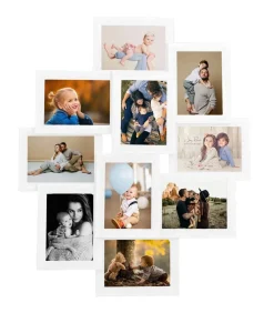 Discount Fotolijst voor 10x(13x18 cm) foto MDF wit Fotolijsten