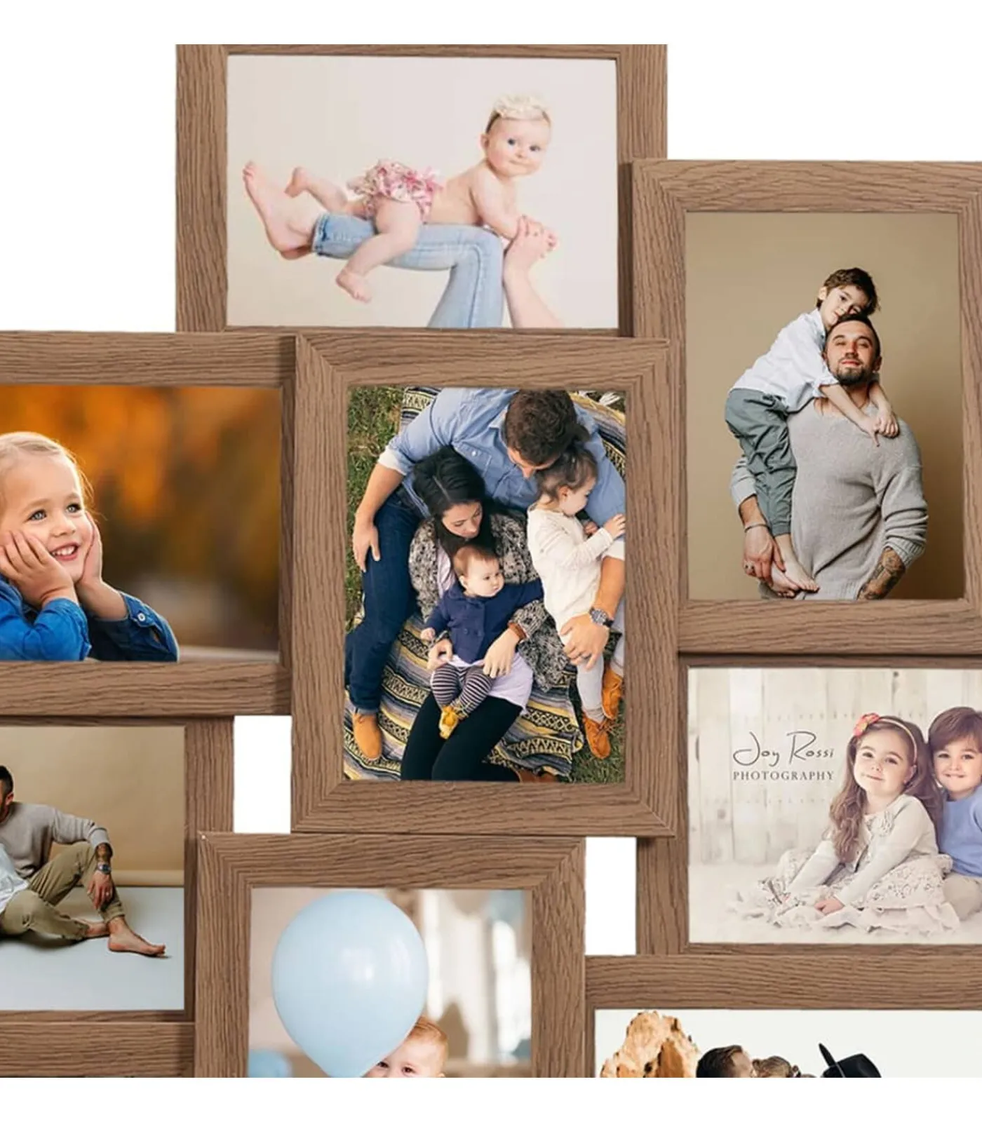 vidaXL Fotolijst voor 10x(10x15 cm) foto MDF lichtbruin