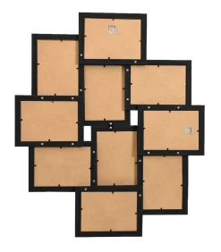 vidaXL Fotolijst voor 10x(13x18 cm) foto MDF zwart
