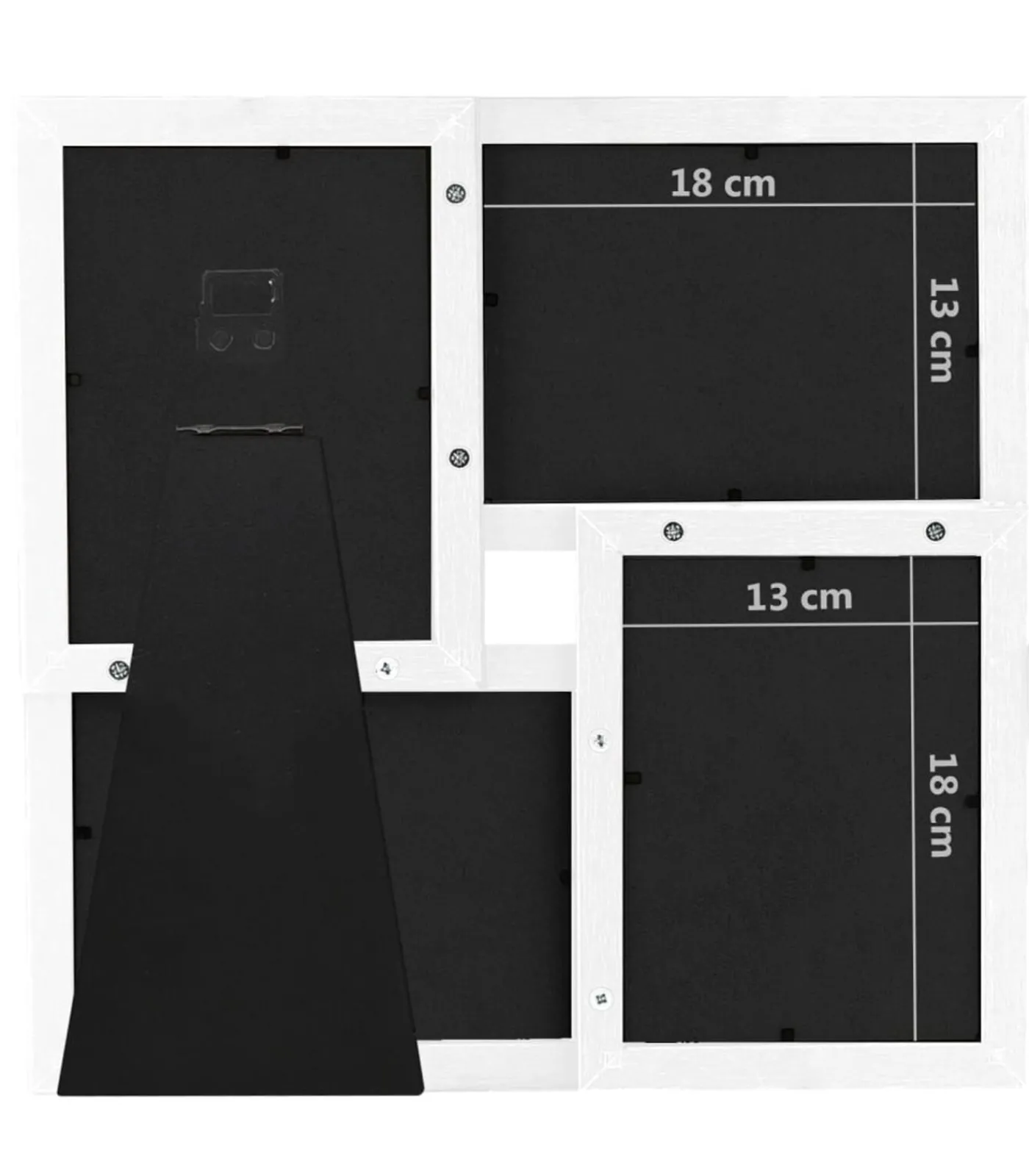 Discount Fotolijst voor 4x(13x18 cm) foto MDF wit Fotolijsten