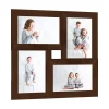 vidaXL Fotolijst voor 4x(10x15 cm) foto MDF donkerbruin