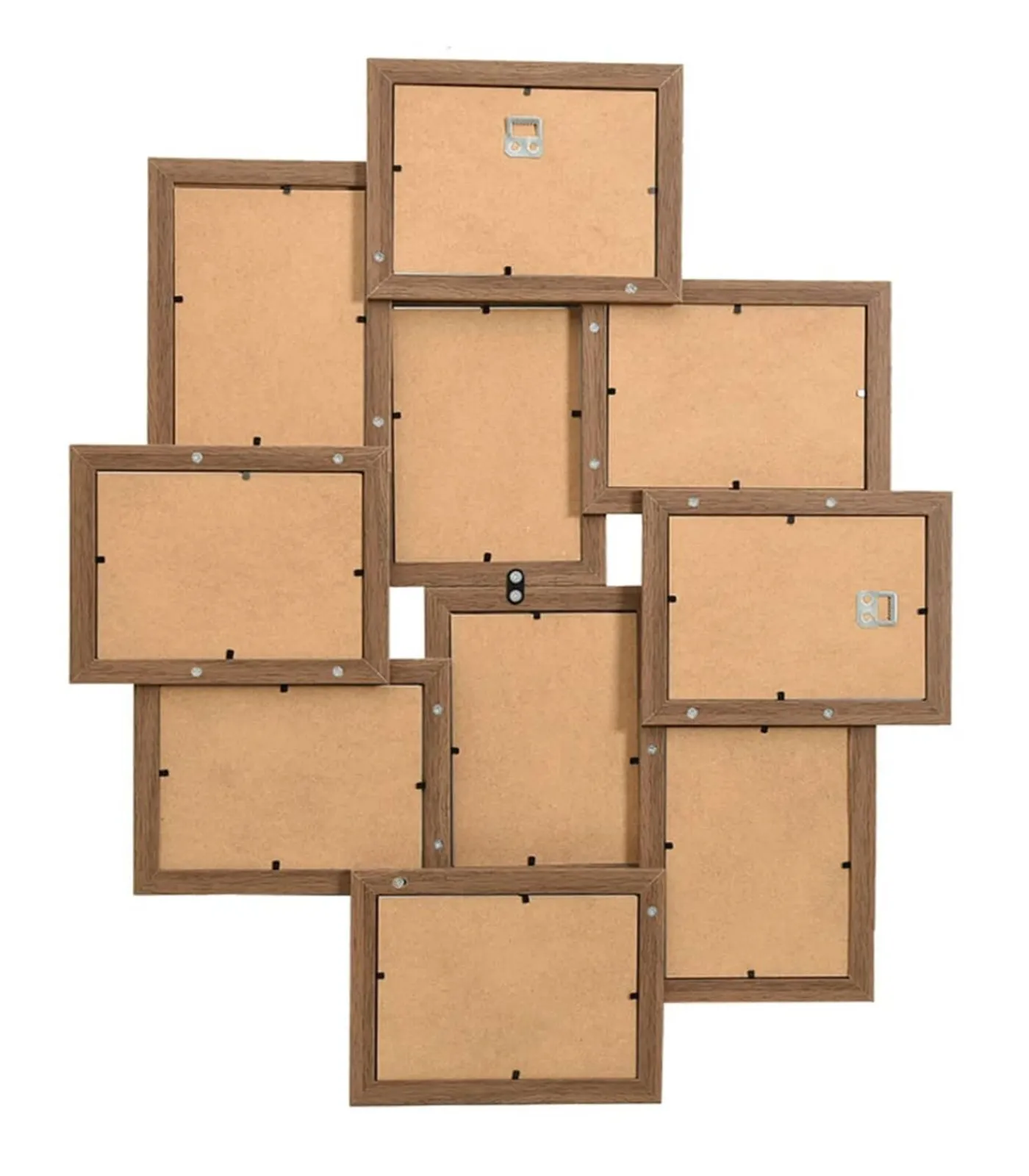 vidaXL Fotolijst voor 10x(13x18 cm) foto MDF lichtbruin