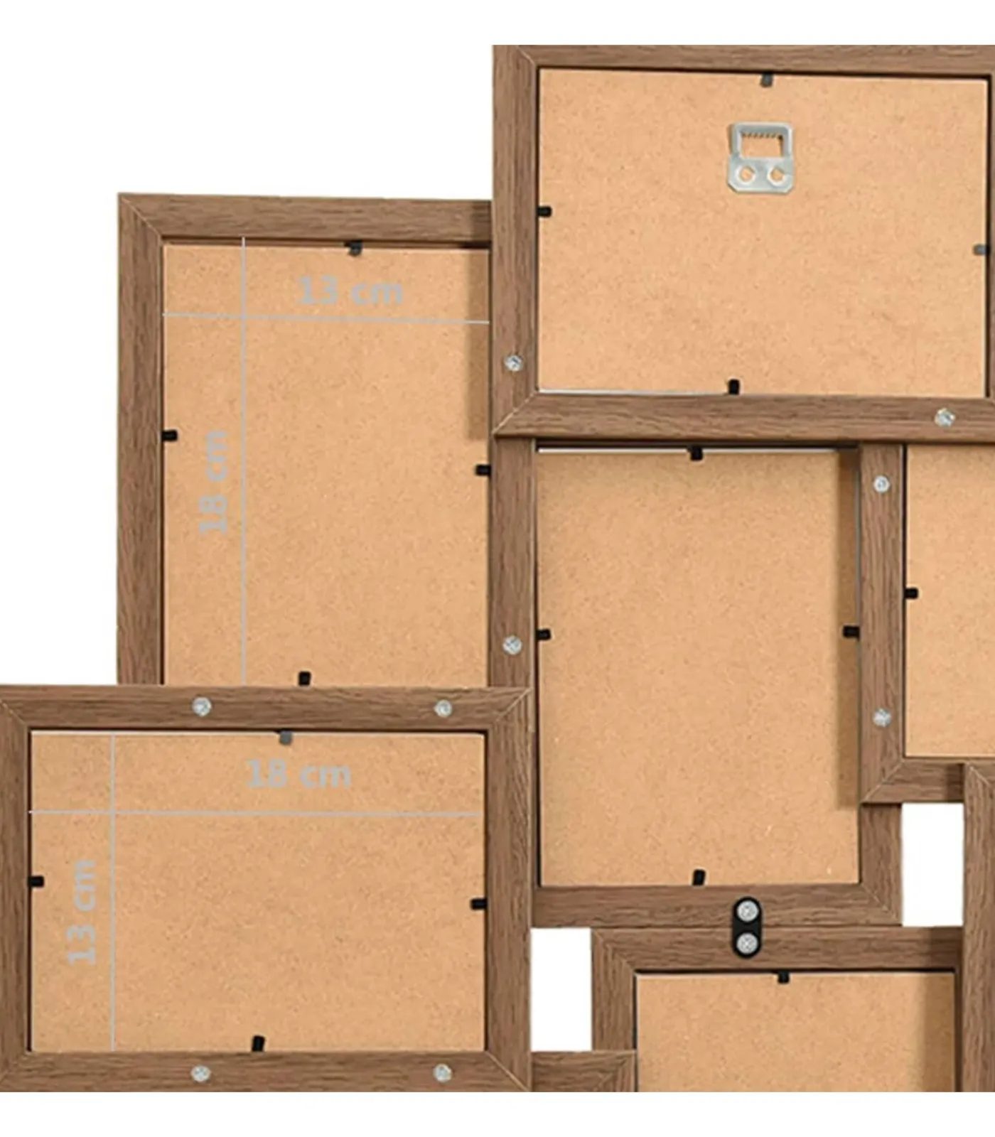 vidaXL Fotolijst voor 10x(13x18 cm) foto MDF lichtbruin