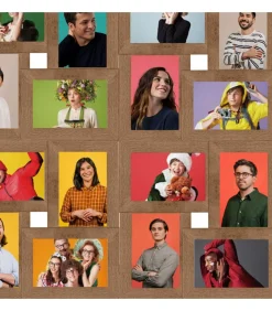 vidaXL Fotolijst voor 24x(13x18 cm) foto MDF lichtbruin