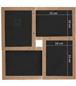 vidaXL Fotolijst voor 24x(13x18 cm) foto MDF lichtbruin