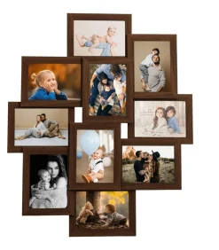 Sale Fotolijst voor 10x(10x15 cm) foto MDF donkerbruin Fotolijsten