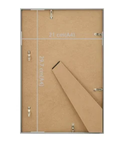 vidaXL Fotolijsten 5 st voor tafel 21x29,7 cm MDF zilverkleurig