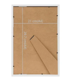 vidaXL Fotolijsten 5 st voor tafel 21x29,7 cm MDF wit