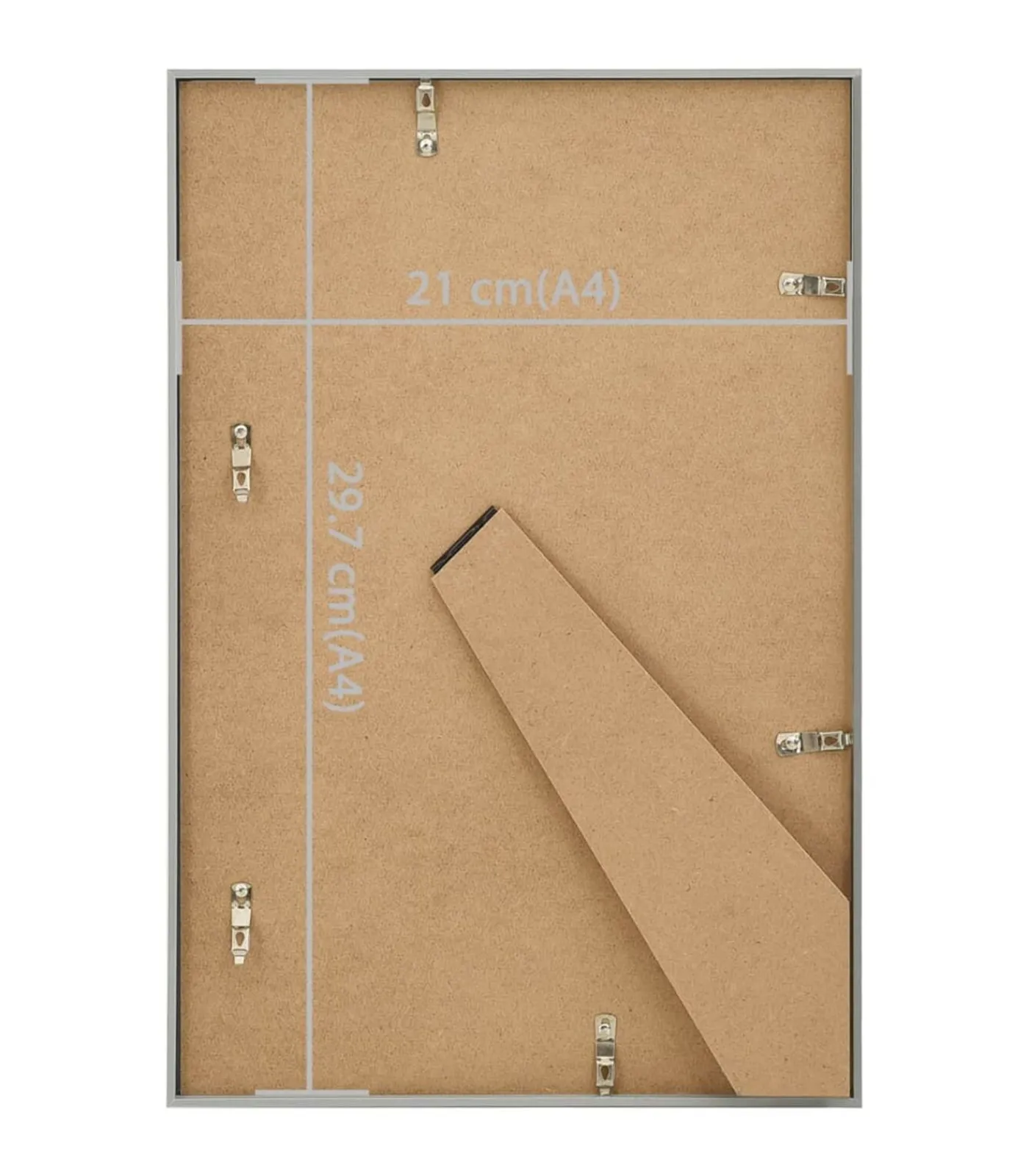 vidaXL Fotolijsten 3 st voor tafel 21x29,7cm MDF zilverkleurig