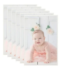 vidaXL Fotolijsten 5 st voor wand of tafel 70x90 cm MDF zilverkleurig