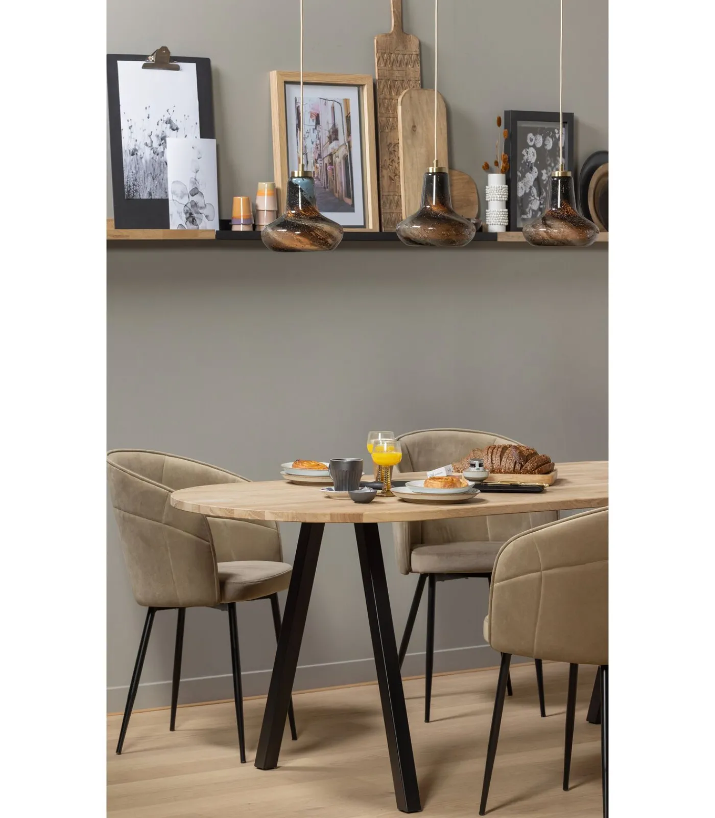 Sale Fotolijstplank - Eiken - Onbehandeld - 6x170x10 Wanddecoratie