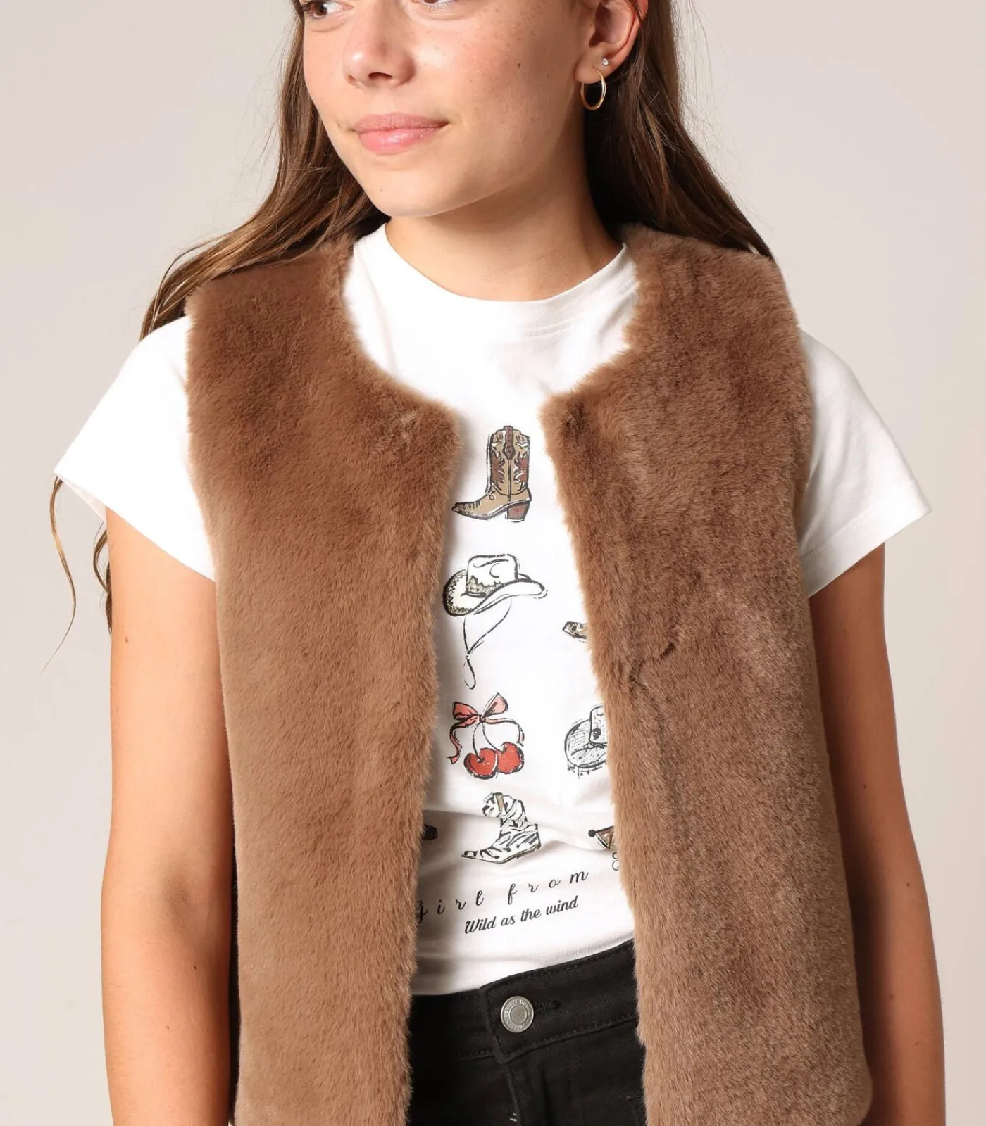 Kinderen Deeluxe FUZZY - Ultrazacht mouwloos vest van imitatiebont