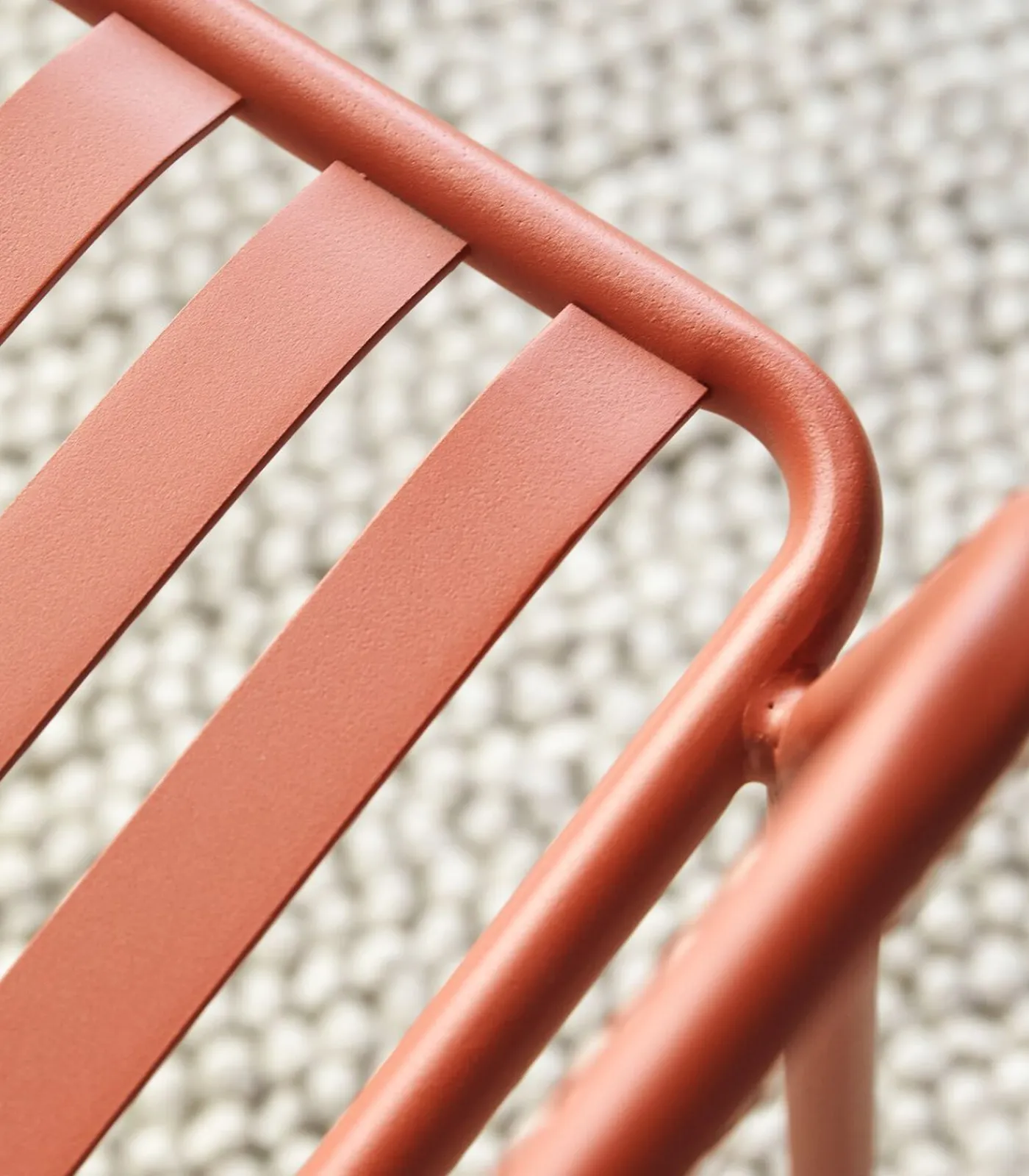 Tikamoon Gaby - Oranje metalen fauteuil