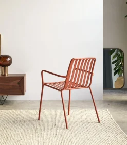 Tikamoon Gaby - Oranje metalen fauteuil