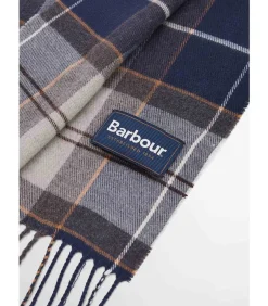 Heren Barbour Galingale tartan scarf - grey midnight tartan