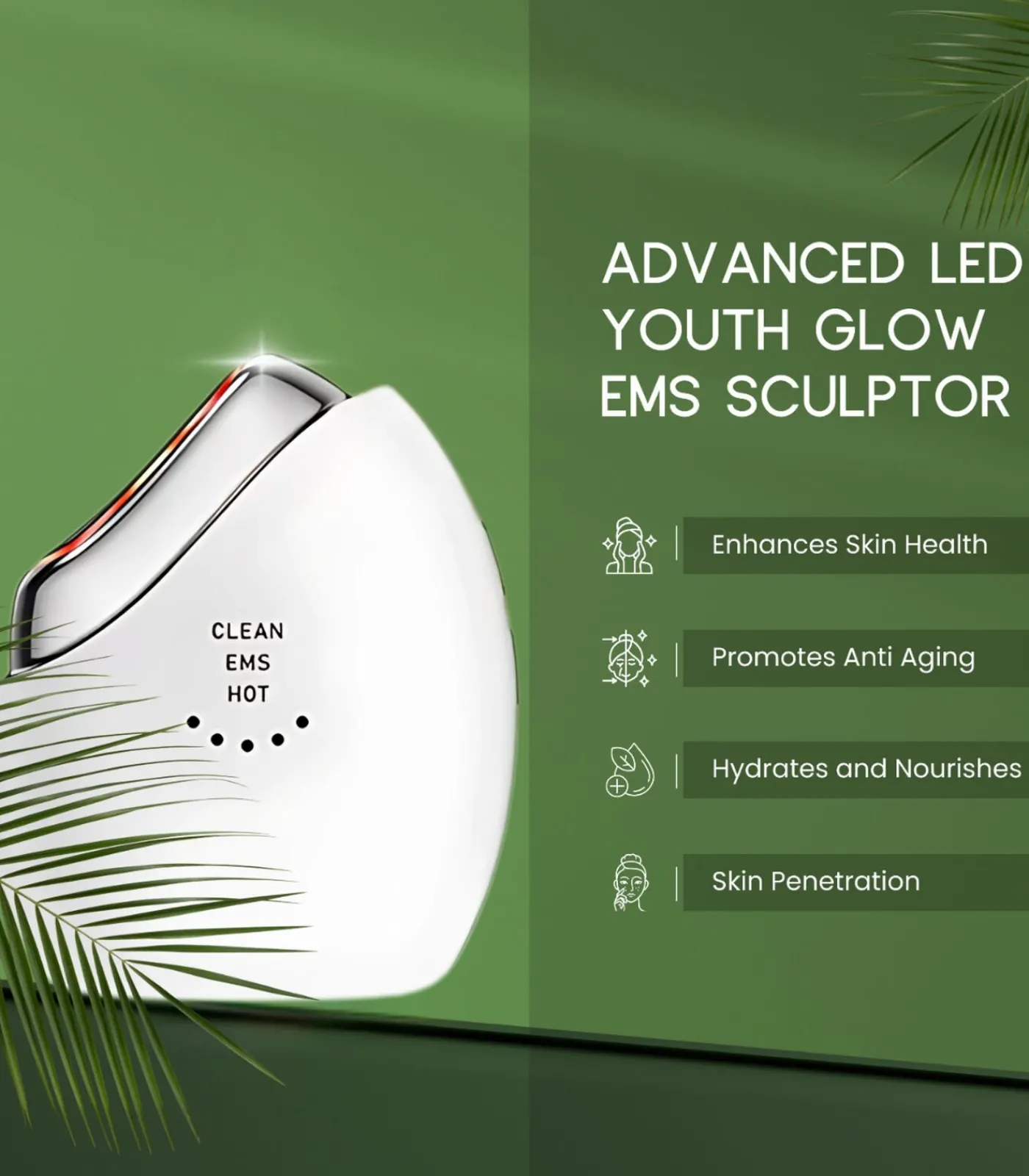 Hot GEAVANCEERDE LED JEUGD GLOW EMS BEELDHOUWER Gezichtsverzorgings Accessoires