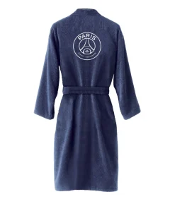 DAMES PSG Geborduurde badjas met kimonokraag 100% katoen, Paris Saint Germain PARISIAN