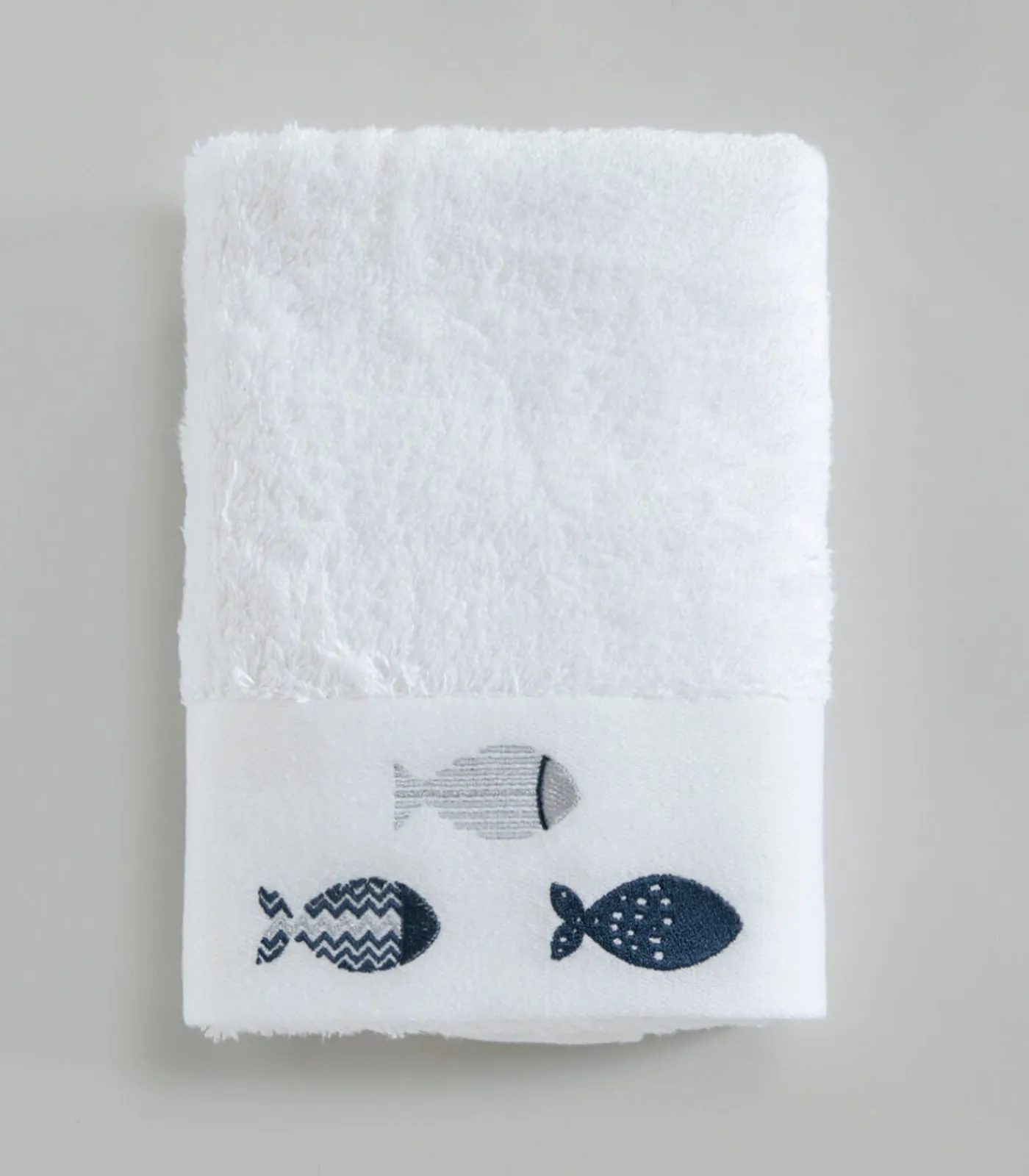 Online Geborduurde gezichtshanddoek Delmy 50x90 cm Wit Handdoeken