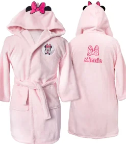 Kinderen Disney Geborduurde kamerjas met kap, HOME MINNIE LOVE
