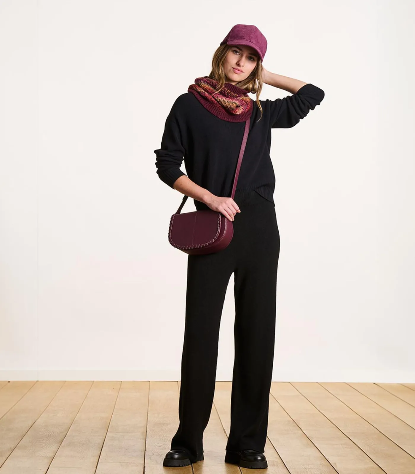 Gebreide multicolor coltrui DAMES Sjaals