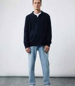 Gebreide trui met polo-hals Heren Truien & Cardigans