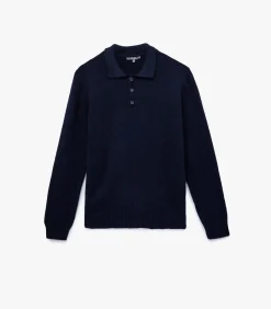 Gebreide trui met polo-hals Heren Truien & Cardigans