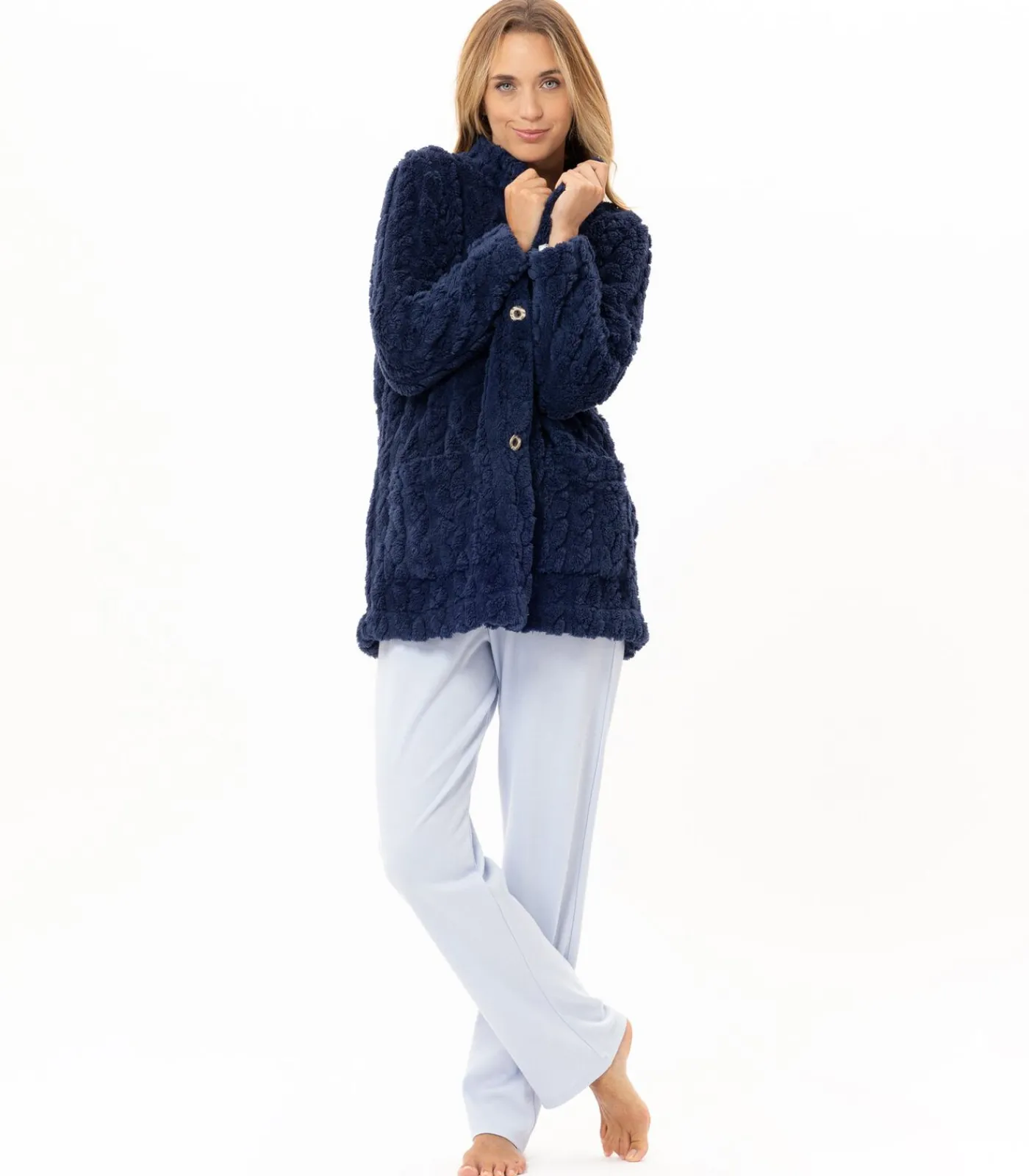 Clearance Geknoopt jasje met gevlochten effect ESSENTIEL 174 DAMES Loungewear