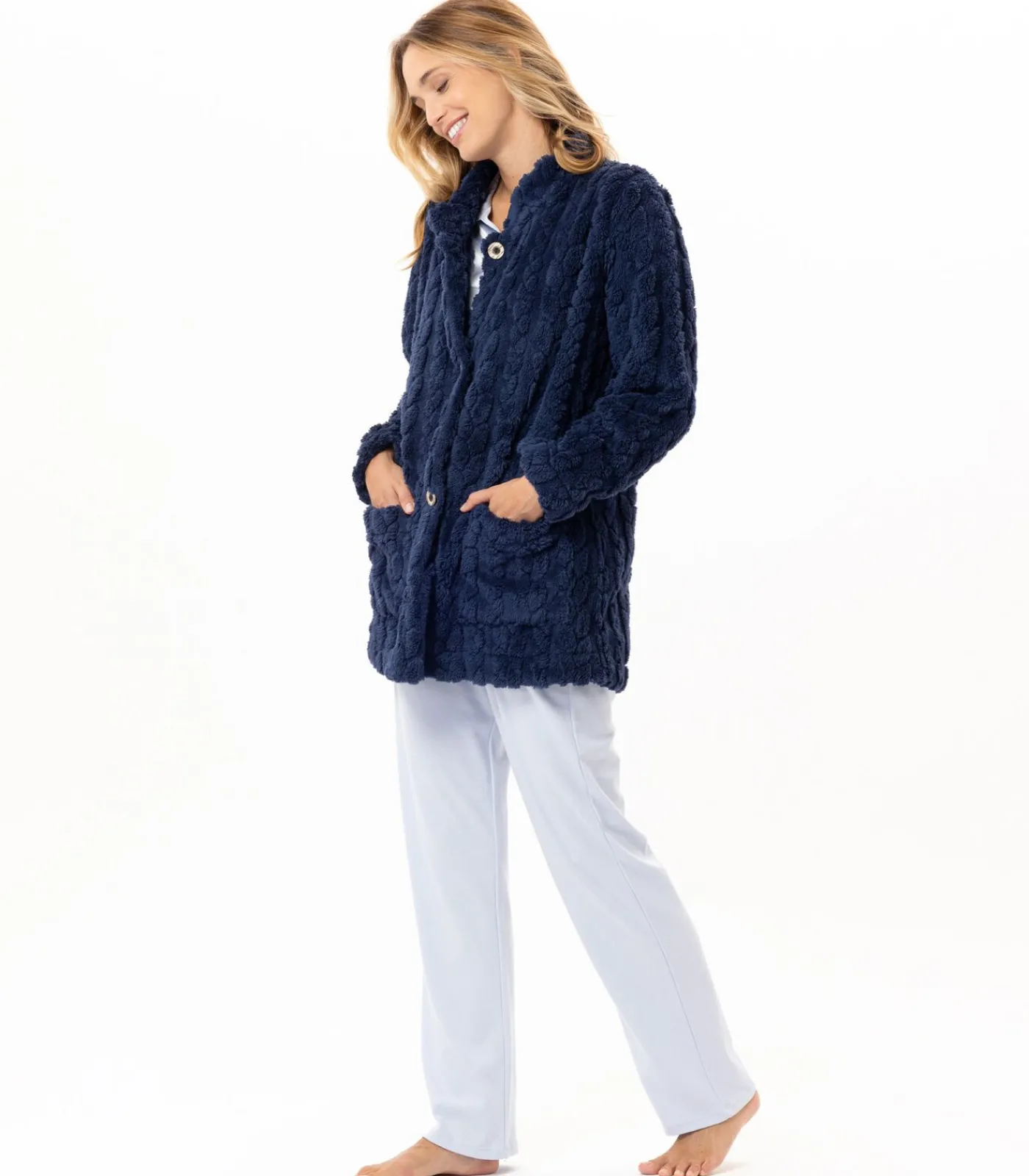 Clearance Geknoopt jasje met gevlochten effect ESSENTIEL 174 DAMES Loungewear