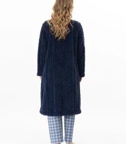 Clearance Geknoopte kamerjas met gevlochten effect ESSENTIEL 163 DAMES Loungewear