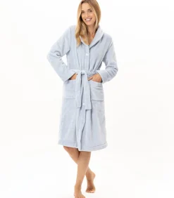 DAMES LE CHAT Geknoopte kamerjas van pluche flanel ESSENTIEL H51B