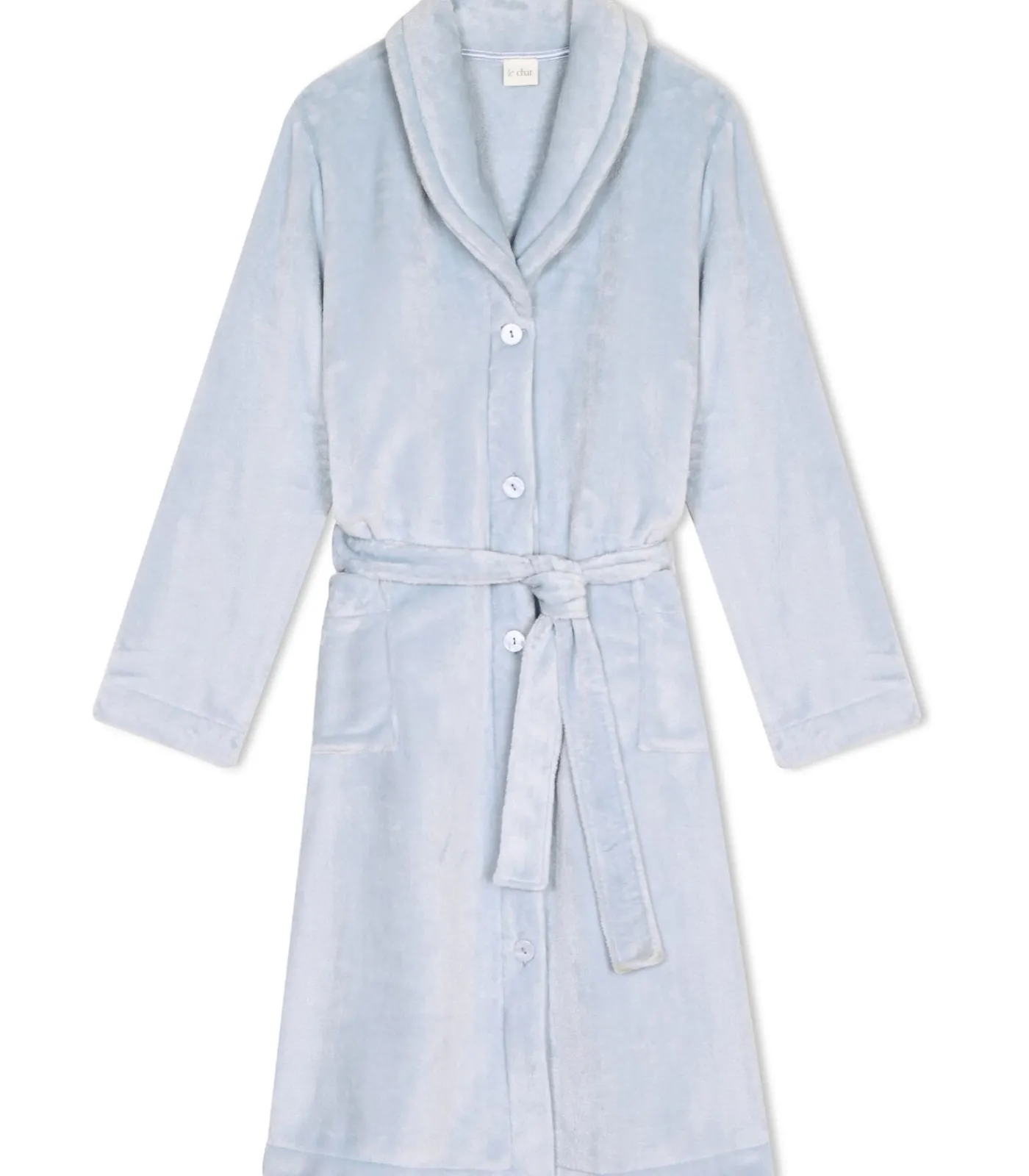 DAMES LE CHAT Geknoopte kamerjas van pluche flanel ESSENTIEL H51B