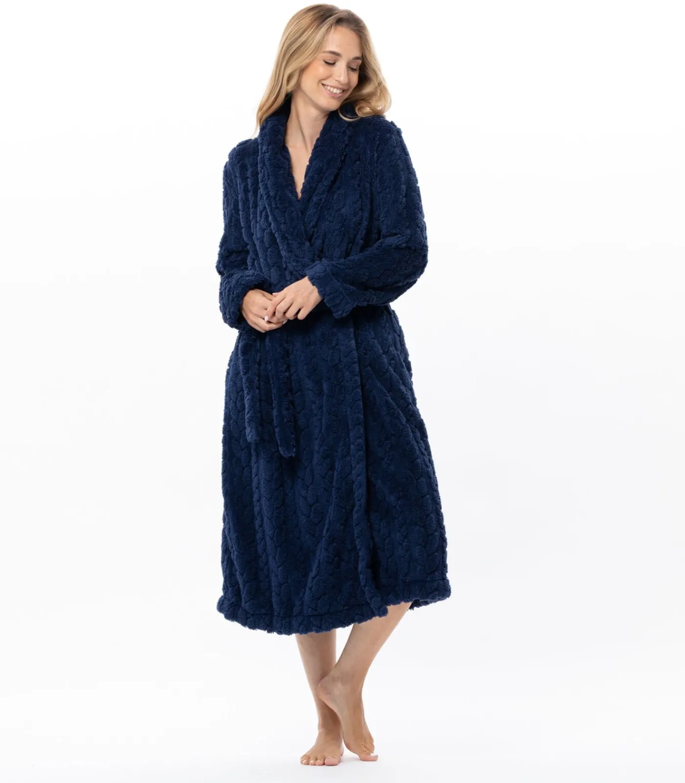 Sale Gekruiste badjas met gevlochten effect ESSENTIEL 160 DAMES Loungewear