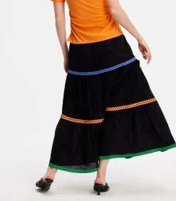 DAMES Smart & Joy Gelaagde ruches Boheemse uitlopende rok