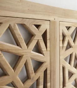 Tikamoon Gentong - Hoofdbord van massief teakhout 210 cm