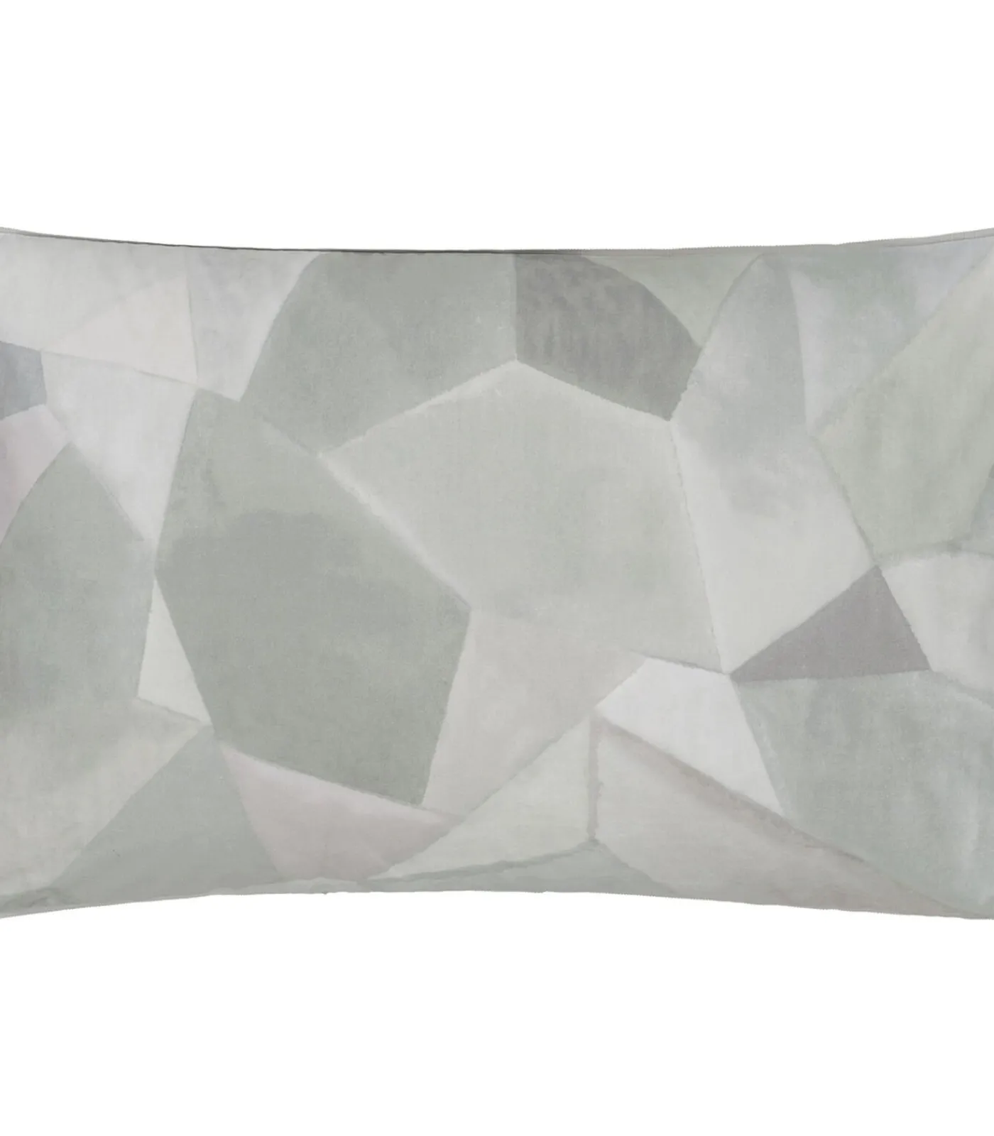 DESIGNERS GUILD Geo Moderne Pewter - Kussensloop in katoen perkal met print