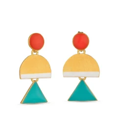 Hot Geometrische en kleurrijke Somni oorbellen DAMES Oorbellen