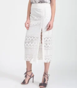 Sale Geometrische kanten rok op kuitlengte DAMES Rokken