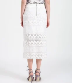 Sale Geometrische kanten rok op kuitlengte DAMES Rokken