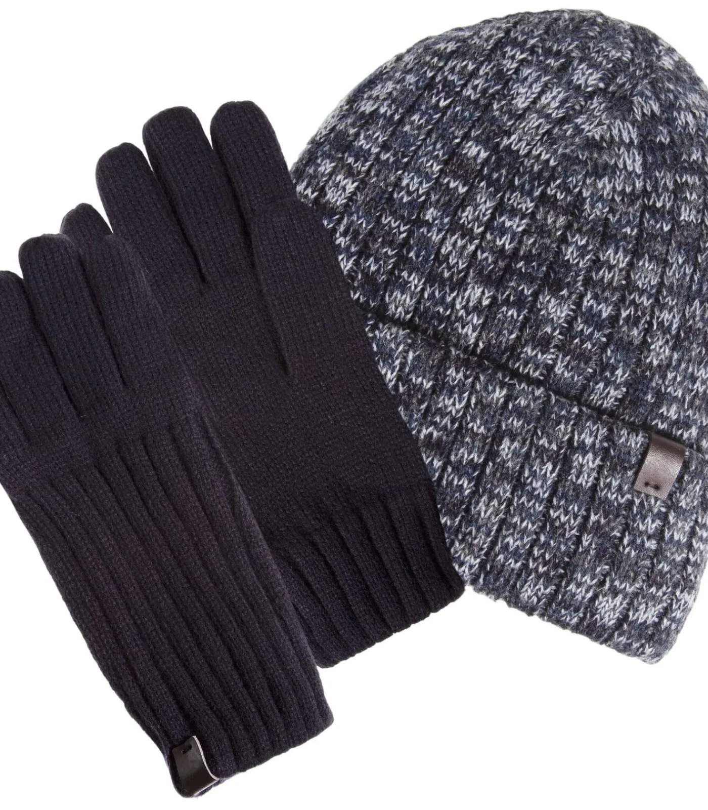 Clearance Geribde herenhandschoenen Navy Heren Handschoenen