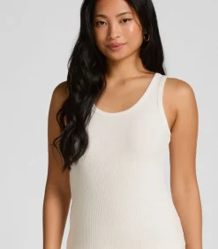 DAMES Hunkemöller Geribde singlet van geborstelde jersey