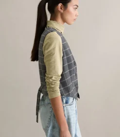 Geruit gilet regular DAMES Jassen