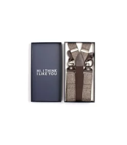 Heren Tresanti Geruite Bretels Bruin