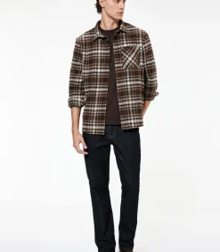 Heren Koton Geruite Houthakkersoverhemd Lange Mouwen