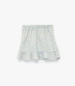 Discount Geruite mini-rok met elastische taille en ruches Kinderen Rokken