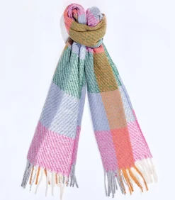 DAMES La Fiancée Geruite rechthoekige sjaal ORENDA