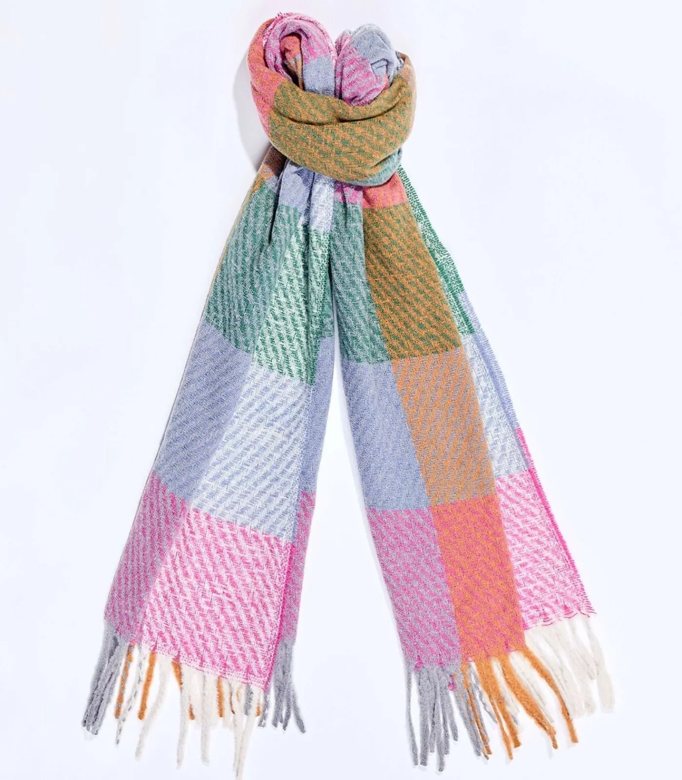 DAMES La Fiancée Geruite rechthoekige sjaal ORENDA