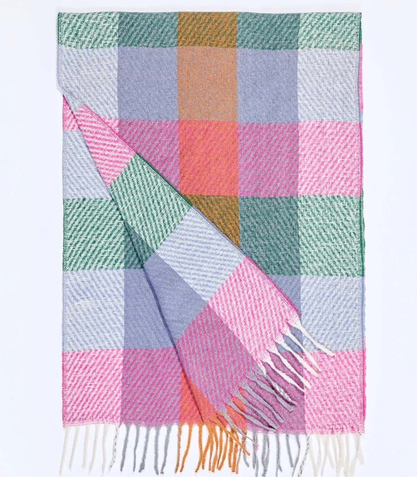 DAMES La Fiancée Geruite rechthoekige sjaal ORENDA