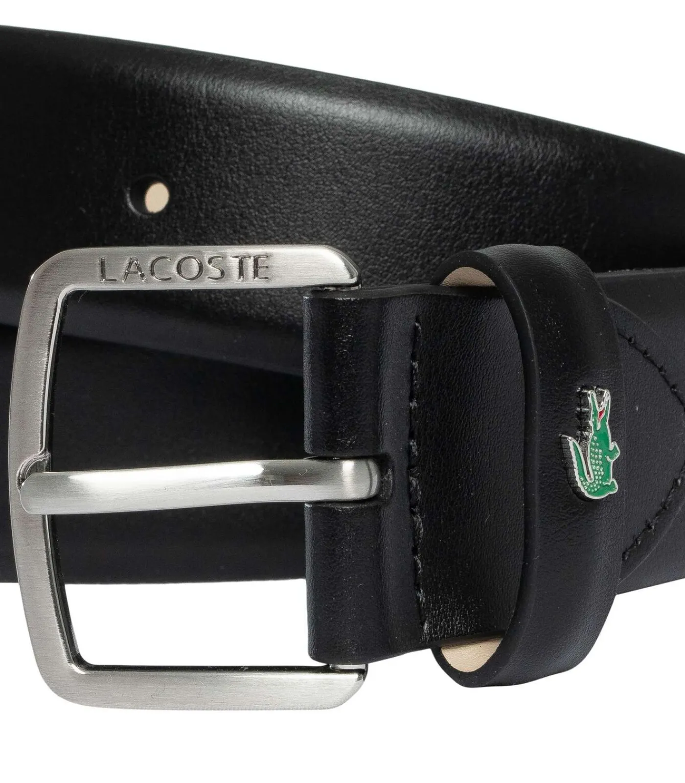 Heren LACOSTE Gespleten Leren Riem