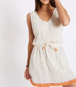 Discount Gestreept ecru MARZUL MANDALO mini jurkje DAMES Badmode